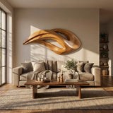 Contemporary Wood Wall Art With Unique Carved For Living Room