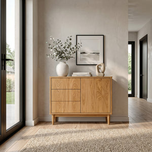 Minimalist  Console Table With Multiple Compartments For Living Room