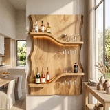 Scandinavian Multi Tier Wine Rack Shelf For Living Room