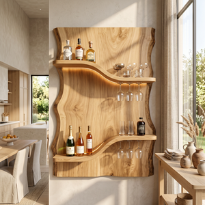 Scandinavian Multi Tier Wine Rack Shelf For Living Room