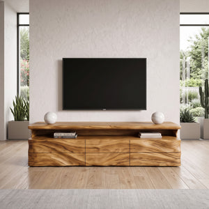 Modern TV Console With Shelf And Drawers For Living Room