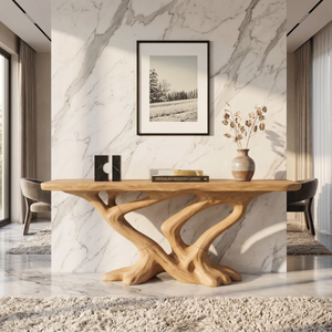 Contemporary Infinity Console Table Modern Entryway