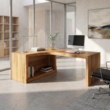 Modern Live Edge L Shaped Desk For Home Office