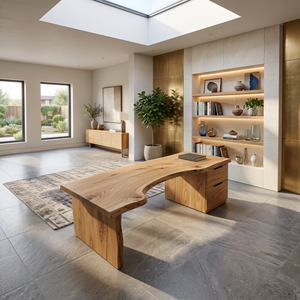 Organic Live Edge Desk For Office Or Studio Interior