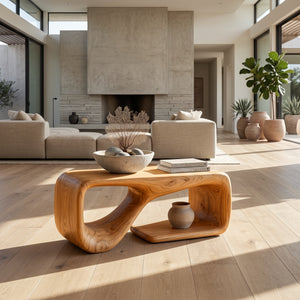Modern Sculptural Coffee Table For Living Room Decor