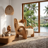 Luxury Contemporary Lounge Chair Poolside Reading Nook