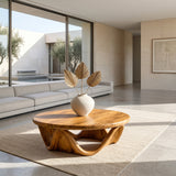 Modern Coffee Table With Unique Flowing Base For Living Room