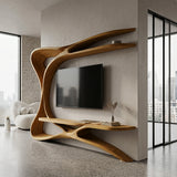 Organic TV Stand With Sculptural Frame For Living Room