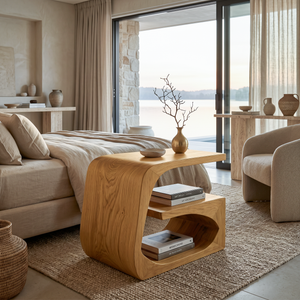 Handcrafted Wood Side Table For Home Accent Furniture
