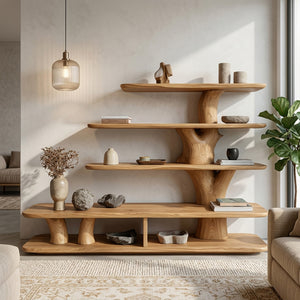 Modern Wooden Open Bookshelf For Modern Interiors