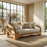 Modern Handcrafted Wood Sofa For Living Room