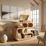 Minimalist Record Player Cabinet For Apartment Living Space
