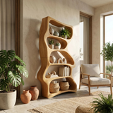 Contemporary Decorative Bookcase Storage Organizer For Living Room