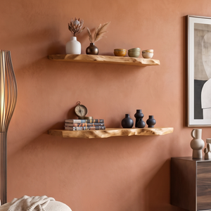 Farmhouse Wooden Floating Shelf For Living Room Holiday Decoration