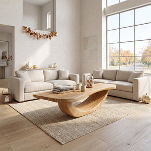 Farmhouse Wooden Live Edge Coffee Table Livingroom Decor Haunted Look