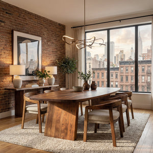 Luxury Organic Dining Table With Sculptural Form For Dining Room