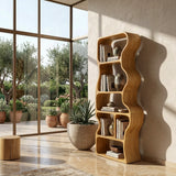Organic Standing Shelf With Flowing Edges For Living Room