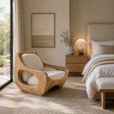 Sculptural Natural Wood Chair For Modern Home Decor