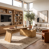 Modern Desk With Storage Shelf For Home Workspace