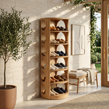 Mid Century Vertical Shoe Rack For Hallway Closet Placement