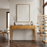 Minimalist Console Table With Three Compartments For Entryway