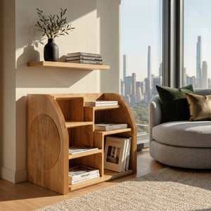 Modern Wooden Magazine Rack For Home Reading Corner