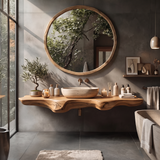 Mid Century Solid Wood Vanity For Sleek Bathroom