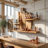 Rustic Wall WineStand For Dining Lounge Bottle Showcase Unit