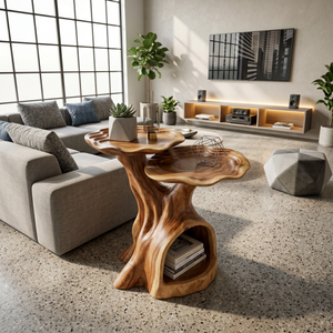Contemporary Dual Tier Side Table Designer Residence