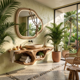 Organic Live Edge Floating Vanity Spa Retreat