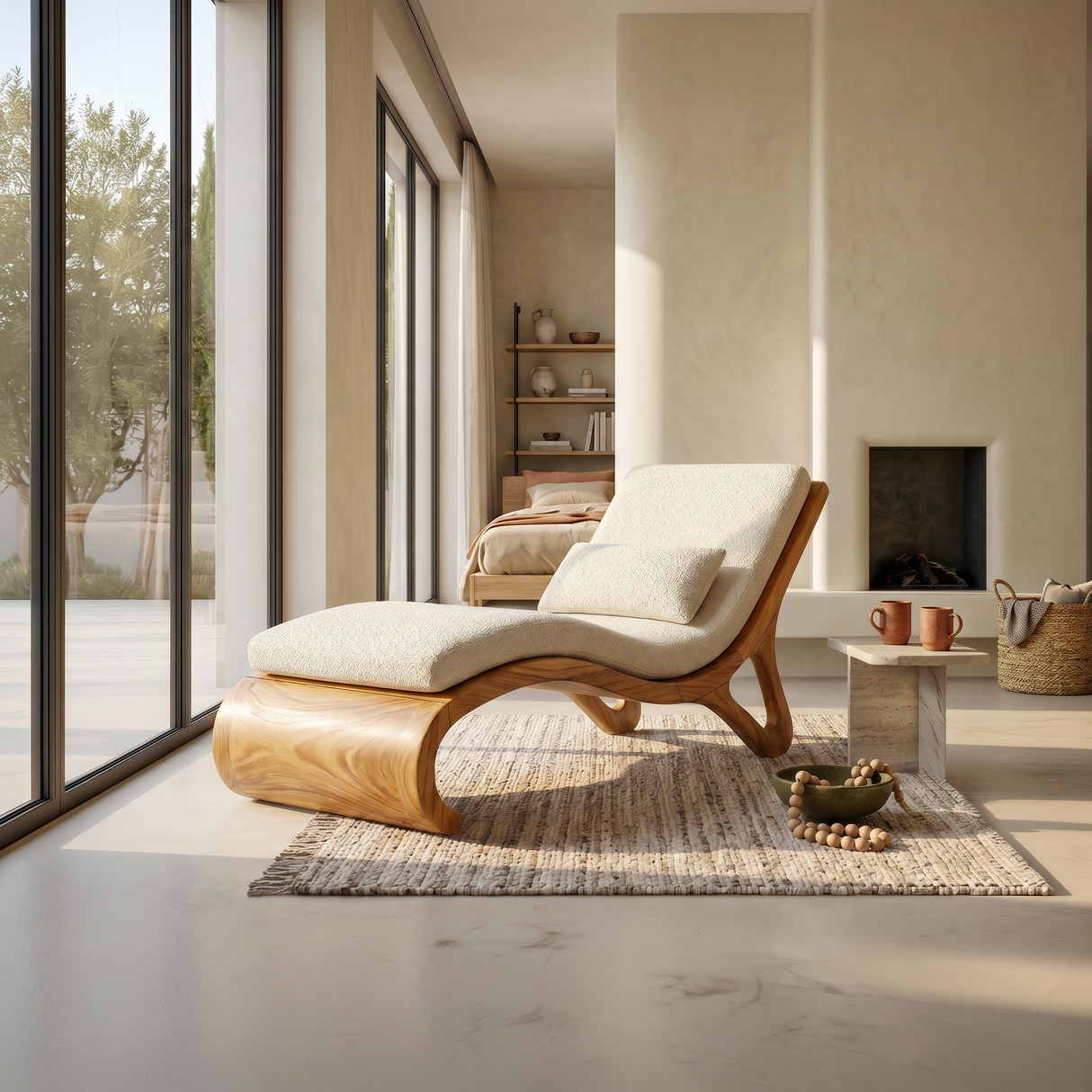 Tropical Luxury Daybed Organic Modern Villa Interior Design