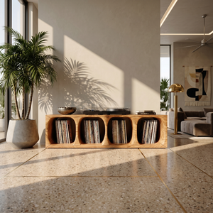 Contemporary Arch Vinyl Storage Cabinet Luxury Lounge