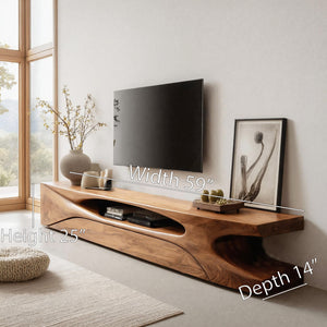 Modern Live Edge TV Console For Living Room