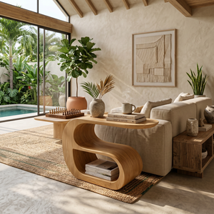 Scandinavian Organic End Table For Modern Living Space