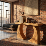 Handcrafted Wood Console Table For Coffee Bar Styling