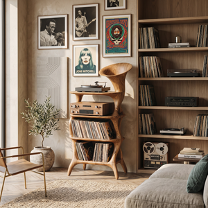 Mid Century Vinyl Cabinet For Livingroom Display