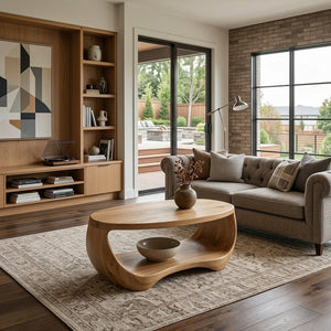 Modern Coffee Table Oval Shape For Living Room