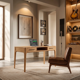 Contemporary Writing Desk With Slim Drawers For Study Room