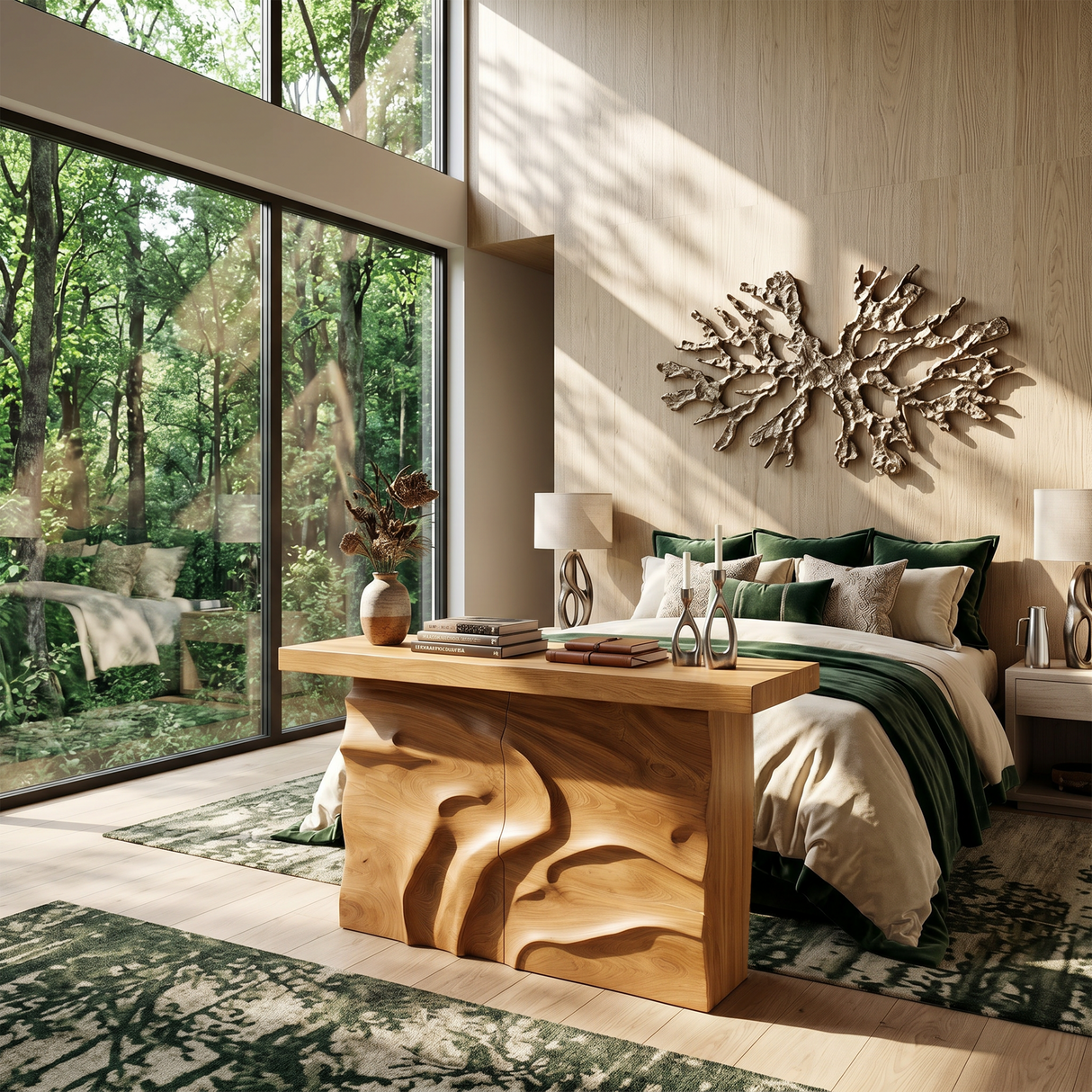 Modern Textured Edge Display Table For Contemporary Living Space