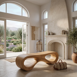 Modern Infinity Loop Bench For Living Room Interior