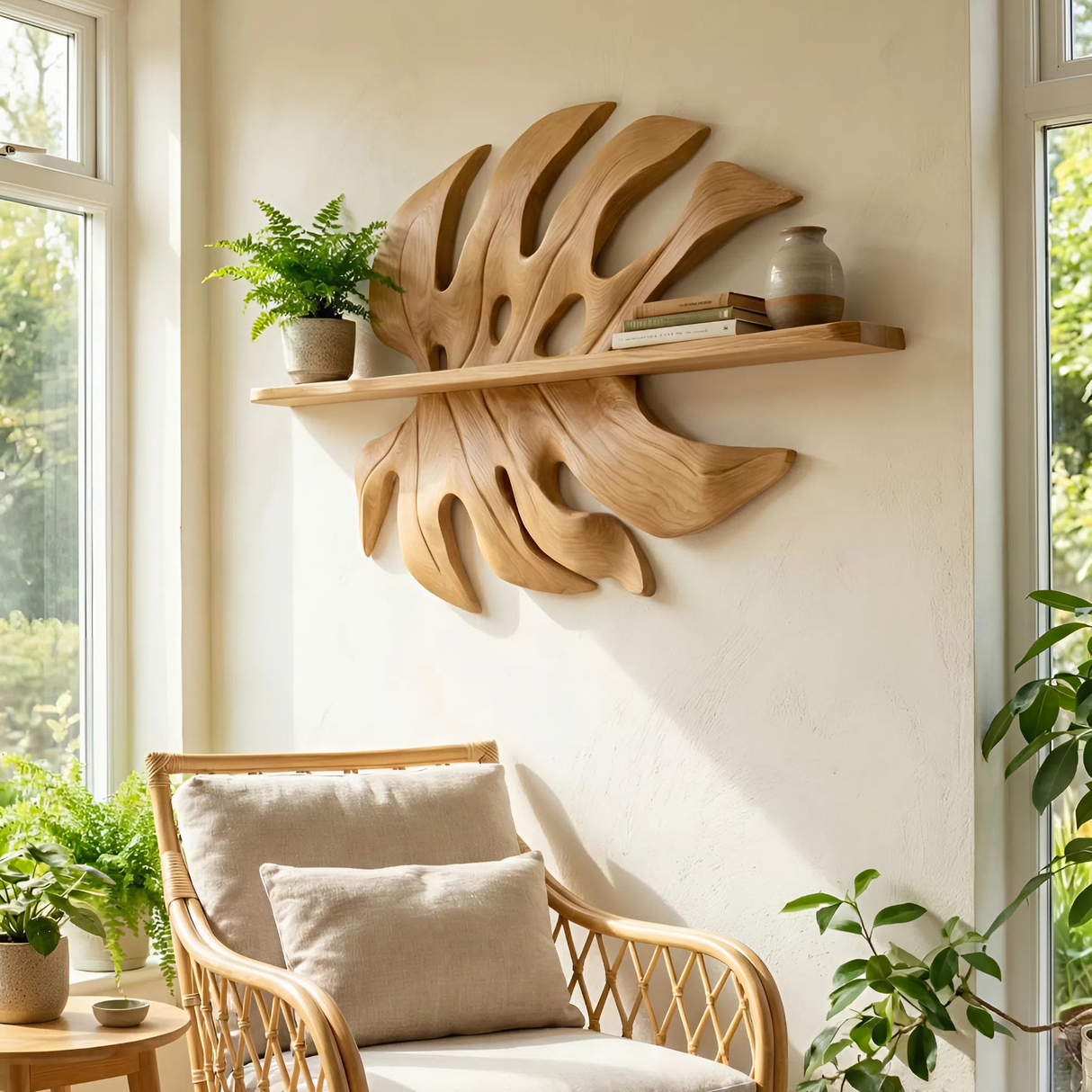 Mid Century Wall Shelf For Kitchen Pantry Storage