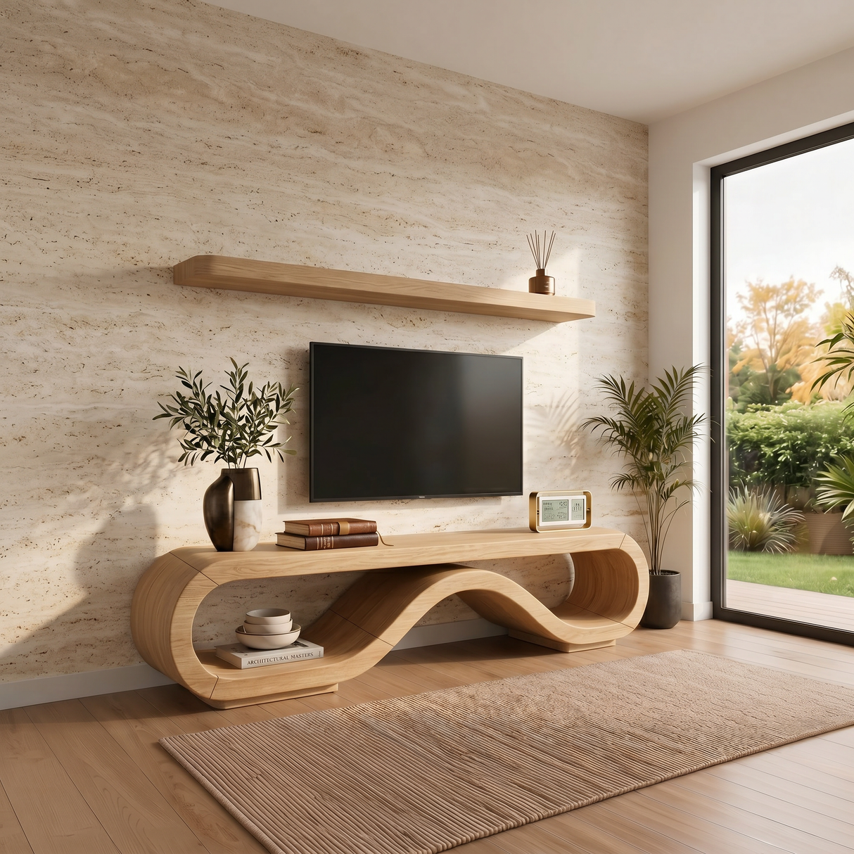 Organic Modern Media Cabinet Artisan Craftsmanship