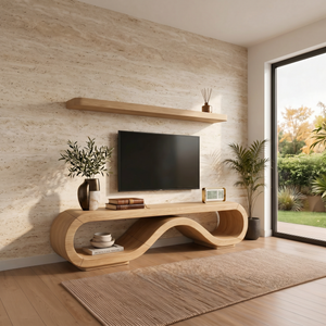 Organic Modern Media Cabinet Artisan Craftsmanship
