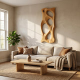Modern Organic Sculpture Wood Wall Art For Living Room