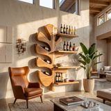 Modern Wall Wine Rack For Dining Room Bottle Accent Storage