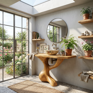 Handcrafted Solid Vanity For Timeless Bathroom Use