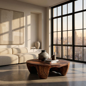 Organic Wooden Coffee Table For Home Interiors