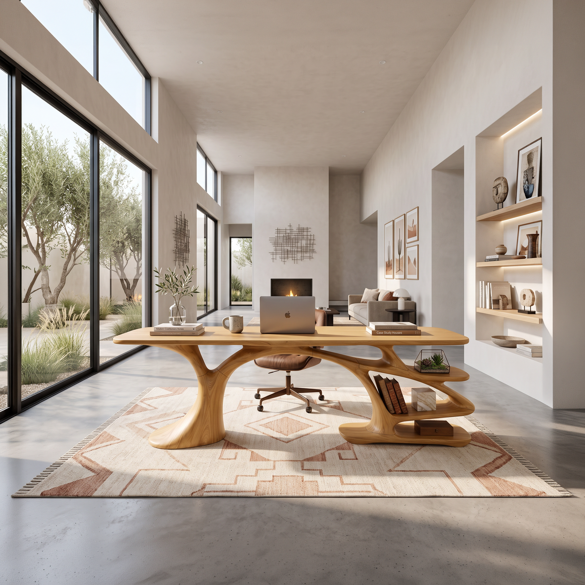 Contemporary Branch Base Writing Desk Home Office