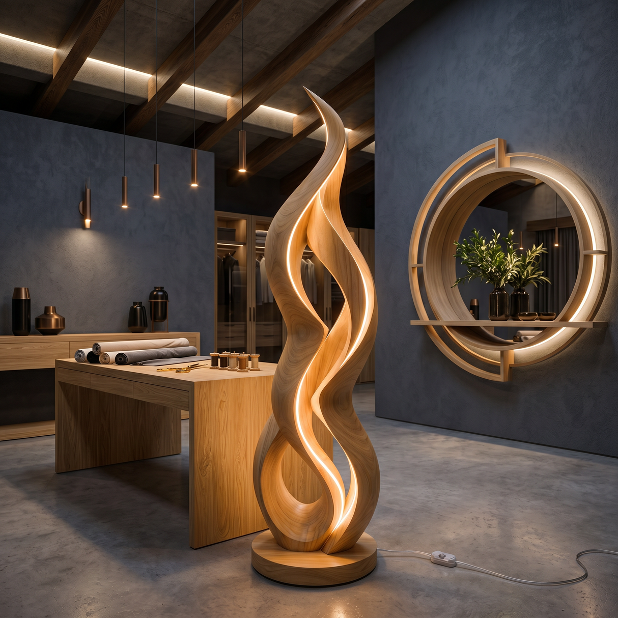 Minimalist Halo Floor Lamp For Modern Interior