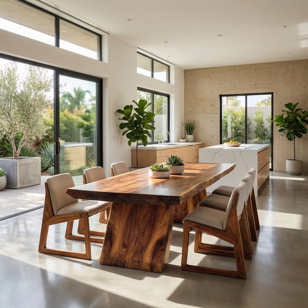 Modern Handcrafted Wooden Dining Table For Dining Room